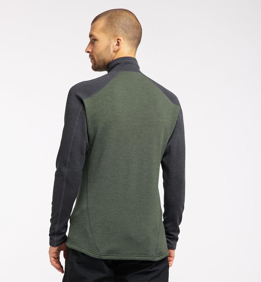 Haglöfs Mens Heron Fleece Dark Green/Black New Zealand 02176PUOS
